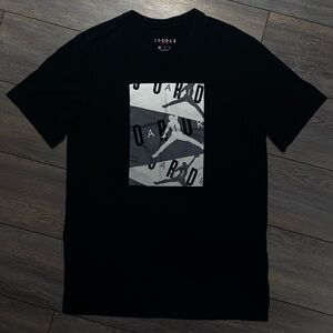 Jordan Black and Gray Graphic Tee